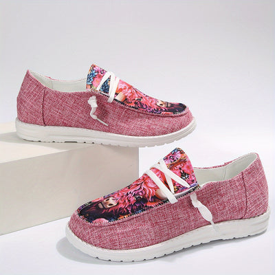 Bull Print Low-Top Walking Shoes: Stylish and Lightweight Casual Footwear for Women