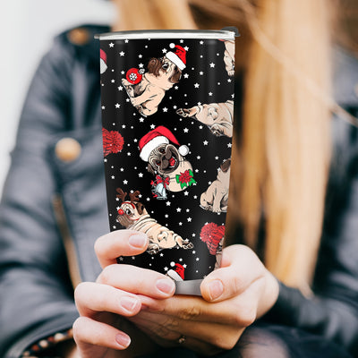 Festive Flair: 20oz Cute Christmas Dog Tumbler - Ideal Holiday Gift for All!