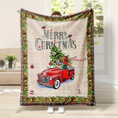 This Cozy Christmas Car Flannel Blanket is the perfect companion for the holiday season. It provides warmth and comfort in an ultra-soft flannel fabric, perfect for snuggling up indoors or taking along on outdoor adventures and travel. Enjoy the perfect festive temperature all year round!