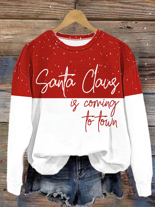 Stay cozy and stylish this holiday season with our Christmas Letter Print Pullover Sweatshirt. With its casual color block design and long sleeves, it's perfect for the fall and winter. The crew neck adds a touch of classic charm. Perfect for any woman looking for a fashionable addition to her wardrobe.