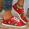 Cozy and Cute: Women's Cartoon Santa Claus Loafers for a Festive Holiday Look