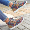 Cozy and Stylish: Women's Ethnic Geometric Pattern Slip-On Thermal Lined Flat Fuzzy Shoes for Winter