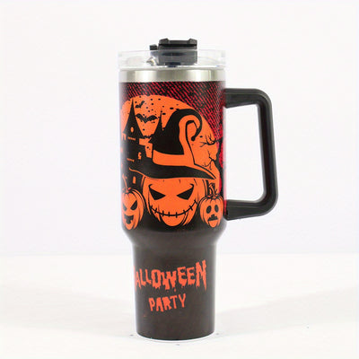 40oz Halloween Pattern Stainless Steel Insulated Cup: Your Ultimate Travel Companion for Camping, Outdoor Adventures, and the Perfect Halloween Gift