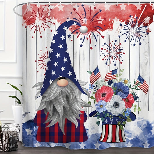 Transform your bathroom into a stylish oasis with this cute gnome shower curtain. Made from waterproof fabric, it's easy to keep clean and maintain – simply machine wash when needed. A timeless addition to your home décor!