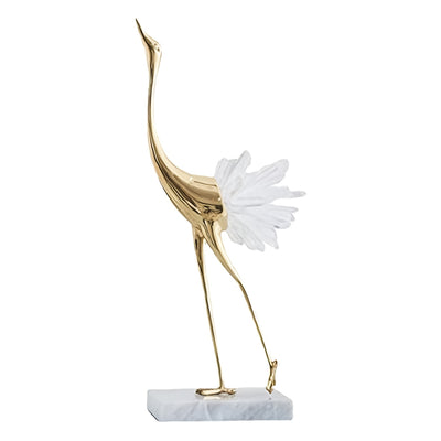 Exquisite Modern Golden Copper Crane: A Striking Addition to Any Home Décor