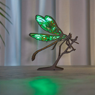 Dragonfly Dreamcatcher Wooden Art Night Light: Perfect Housewarming and Mother's Day Gift; a Beautiful Memorial Gift for Women and Kids