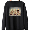 Skull Pattern Plus Size Halloween Sweatshirt: Casual and Stylish Women's Round Neck Long Sleeve Sweatshirt