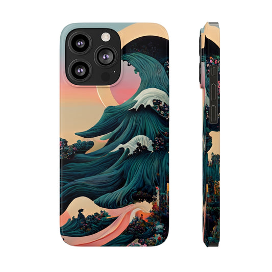 Great Wave Off Kanagawa Retro Japan Style Isometric Forestpunk, Case-Mate