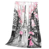 Ultra-Soft Retro Cityscape Paris Eiffel Tower Throw Blanket: Cozy up in Style!