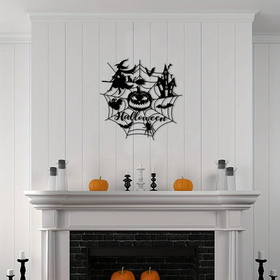 Haunted Elegance: Gothic Metal Wall Art Sculpture for Halloween Home Decor