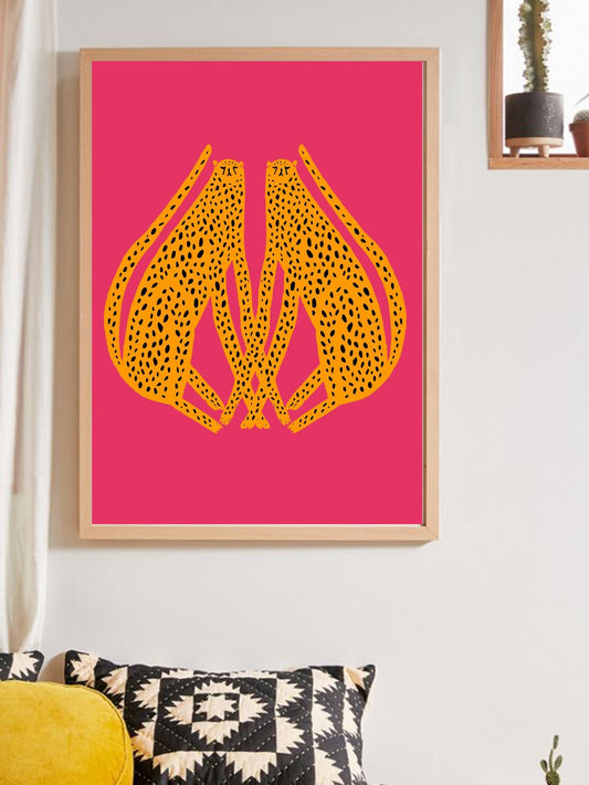 Safari Style: Leopard Print Wall Painting - Frameless