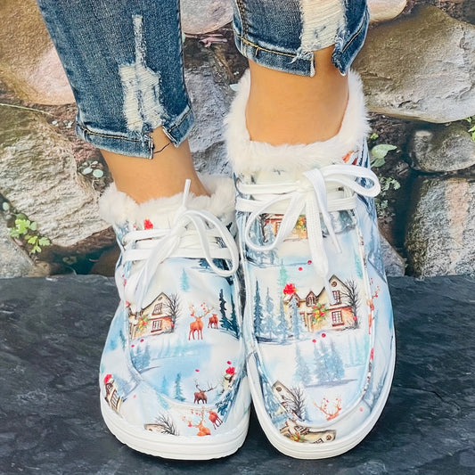 This winter, prepare for a festive Christmas season with Warm and Cozy Women's Cute Cartoon Print Snow Shoes. Its non-slip sole ensures a safe journey and the cute cartoon print is a perfect addition to any winter wardrobe.