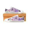 Violet Flowers Shoes, Watercolor Flowers Women's Classic Canvas Shoes (Model 018)
