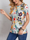 Botanical Bliss Crew Neck Tee: Embrace Nature in Style
