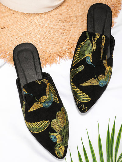 Introducing the must-have for fashionable women: Chic and Stylish Bird Embroidered Mules Flat <a href="https://canaryhouze.com/collections/women-canvas-shoes" target="_blank" rel="noopener">shoe</a>. These flats feature unique bird embroidery that adds a touch of elegance to any outfit. With a comfortable fit and modern design, these mules are perfect for any occasion. Upgrade your wardrobe today!