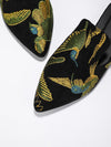 Chic and Stylish Bird Embroidered Mules Flat shoe: A Must-Have for Fashionable Women