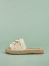 Rhinestone Shell Decor Espadrille Sandals: The Ultimate Vacation Beige Outdoor Straw Flats