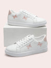 Fly in Style with Butterfly Embroidered Lace-up Skate Shoes