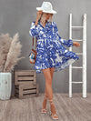 Garden Chic: Women's Plant Pattern Printed Shirt Dress