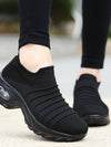 Comfort and Style: Women's Breathable Knit Chunky Sneakers with Air Cushion Technology