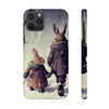 Rabbits in adventurer Phone Case, Rabbit walk in the snow Phone Cases, Case-Mate