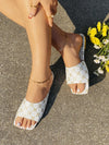 Color Block Geometric Print Slide Sandals: Stay Fashionable All Summer Long