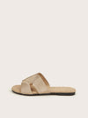 Summer Chic: Women's Embroidered Hollow Out Flat Sandals for Beach Vacations