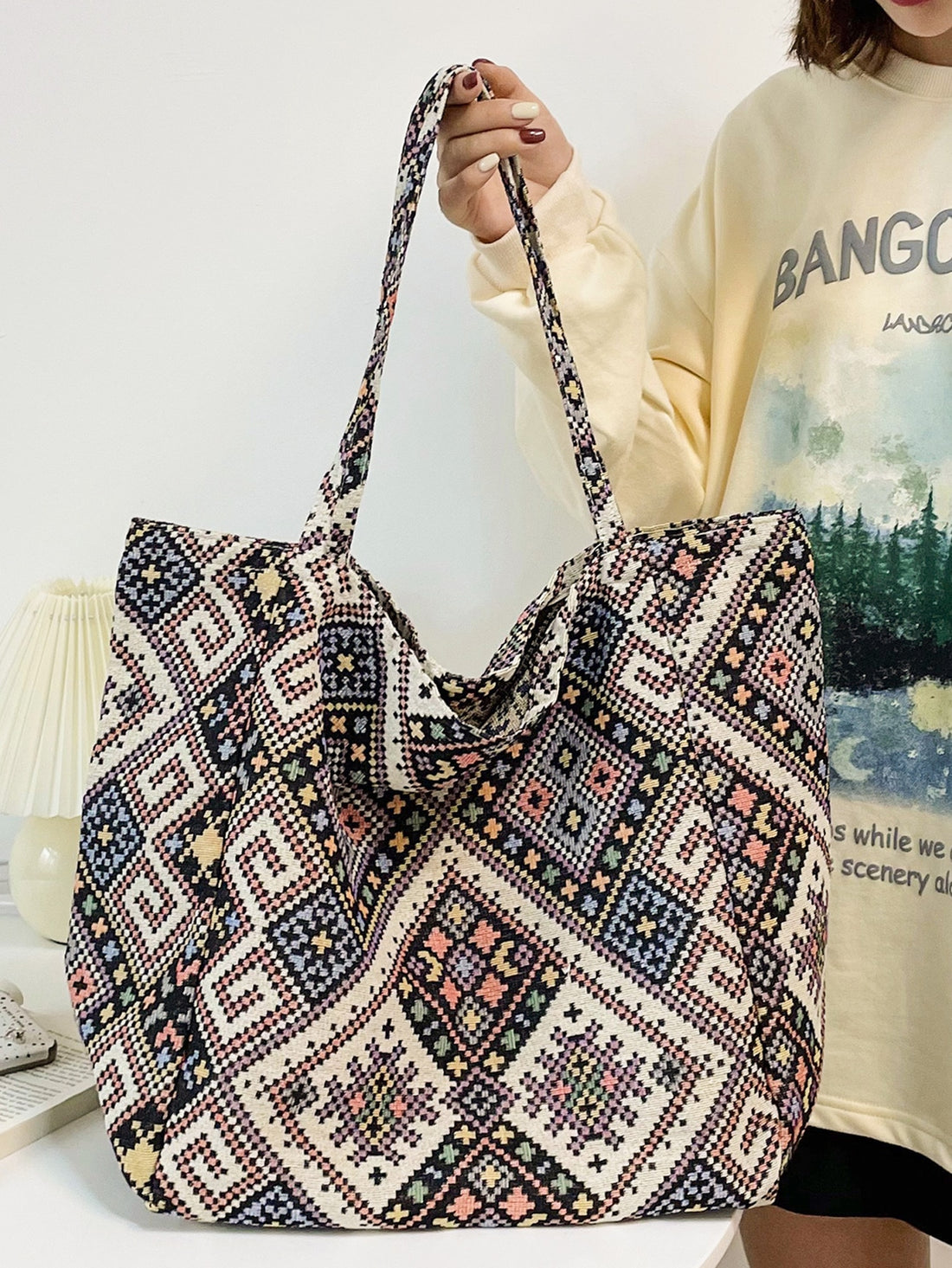 With a timeless colorblock design and geometric patterns, our Chic Colorblock Geometric Shoulder Tote is the perfect <a href="https://canaryhouze.com/collections/canvas-tote-bags" target="_blank" rel="noopener">bag</a> for any occasion. Made with durable materials, it offers both style and functionality. Elevate your wardrobe with this versatile and chic tote, perfect for everyday use.