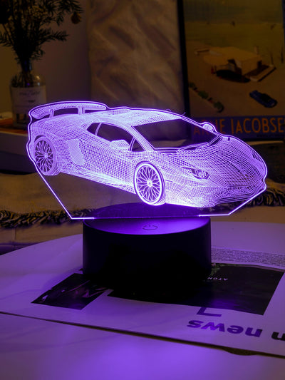 Rev up Your Room with the Super Car Shaped 7-Color Changing Touch 3D Night Light