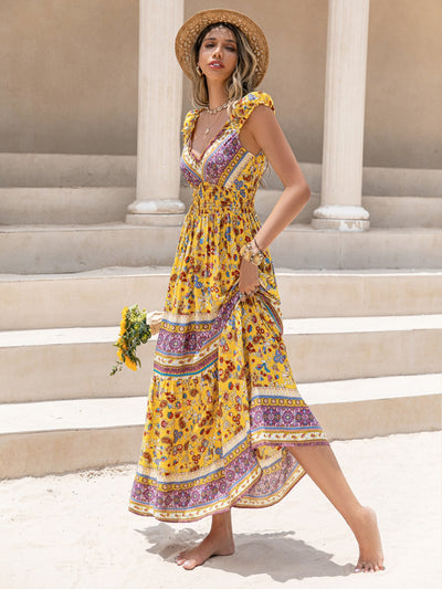 Women's Full Printed High Waist Dress