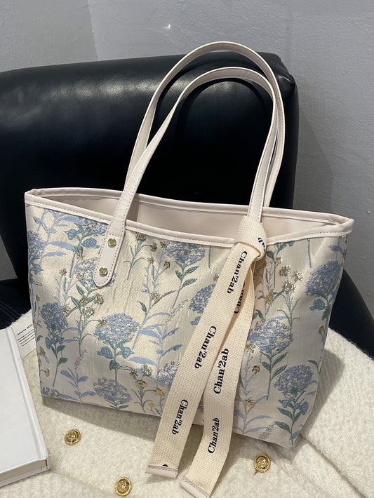 Chic and Stylish Floral Print Shoulder Tote Bag: Add Charm to Your Outfit!