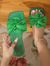 Funky Lycra Knot Decor Slide Sandals: The Ultimate Summer Flat Sandals for Women