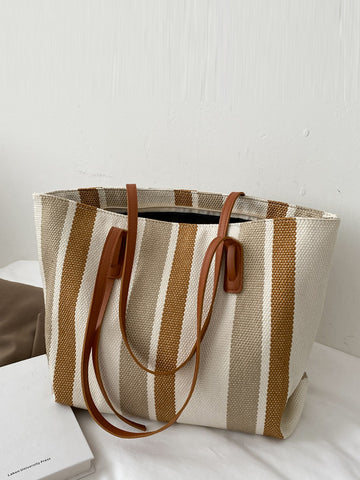 Chic and Striped: The Must-Have Shoulder Tote Bag