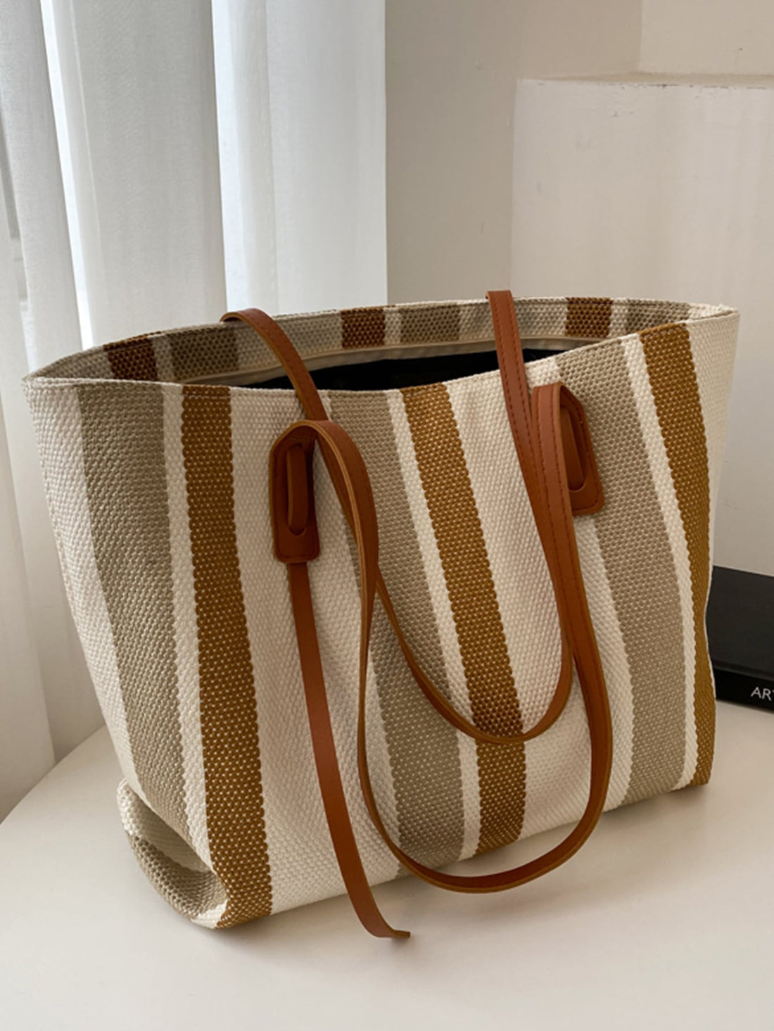 Chic and Striped: The Must-Have Shoulder Tote Bag