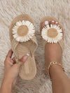 Comfortable and Stylish: Women's Shoes Flower Decor Flip Flops for Your Next Vacation
