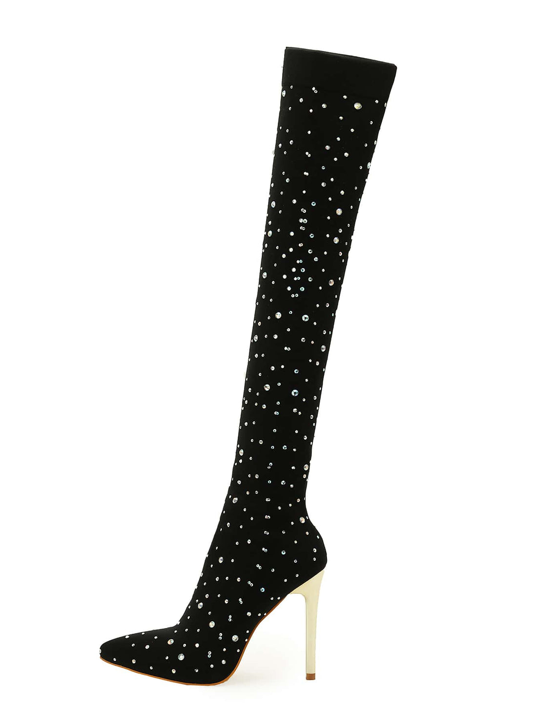 Elevate your style with Sparkling Nights: Women's Pointed Toe Rhinestone High Heeled Ankle <a href="https://canaryhouze.com/collections/women-boots" target="_blank" rel="noopener">Boots</a>. Featuring a pointed toe design and sparkling rhinestone embellishments, these boots add a touch of sophistication to any outfit. With a high heel, they give you added height and confidence. Perfect for a night out or special occasion.