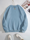 Cozy and Stylish: Letter Embroidery Thermal Lined Sweatshirt