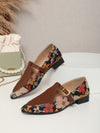 Blooming Beauty Floral Mary Jane Flats: Multicolor Women's Flat Shoes