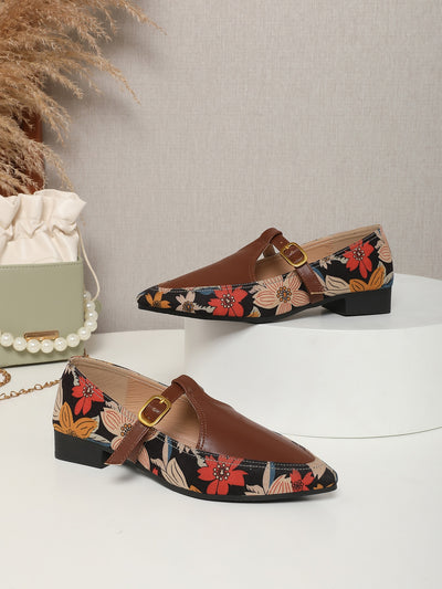 Blooming Beauty Floral Mary Jane Flats: Multicolor Women's Flat Shoes