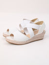 Vacation Vibes: White Espadrille Ankle Strap Wedge Sandals for the Perfect Summer Style