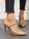 Braided Detail Point Toe Mule Pumps: Stylish and Sophisticated Footwear for Any Occasion