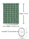 Plaid in the Bathroom: Buffalo Plaid Print Waterproof Shower Curtain