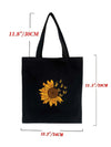 Sunflower and Butterfly Pattern Shopper Bag: The Ultimate Back-to-School Essential for College or High School Students