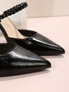 Braided Detail Point Toe Mule Pumps: Stylish and Sophisticated Footwear for Any Occasion