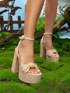 Stepping Up Your Style: New Arrival Women's Chunky High Heel Thick Sole Sandals for Date Nightclubs and Daily Wear