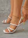 Chic and Stylish Bowknot Detail High Heeled Sandals for Summer in Apricot