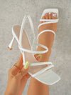 Chic and Stylish Bowknot Detail High Heeled Sandals for Summer in Apricot