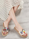 Summer Fun: Women's Cartoon Embroidery Espadrille Slide Sandals