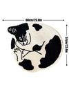 Soft and Stylish: Black and White Cat Patterned Rug – A Cozy Addition for Your Home