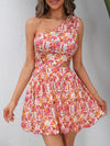 Blossoming Beauty: Small Floral Print Sleeveless Dress